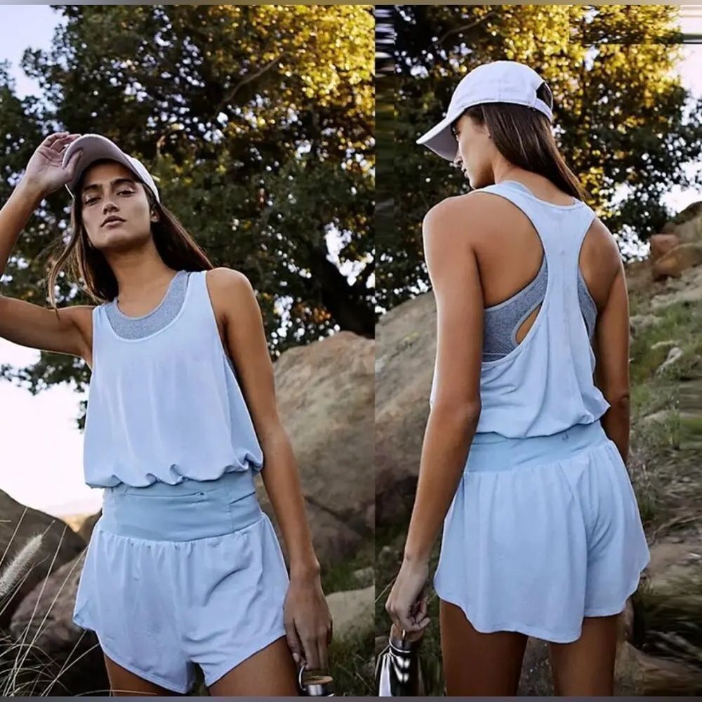 Free people movement medium light as air runsie boardwalk blue tennis pickleball